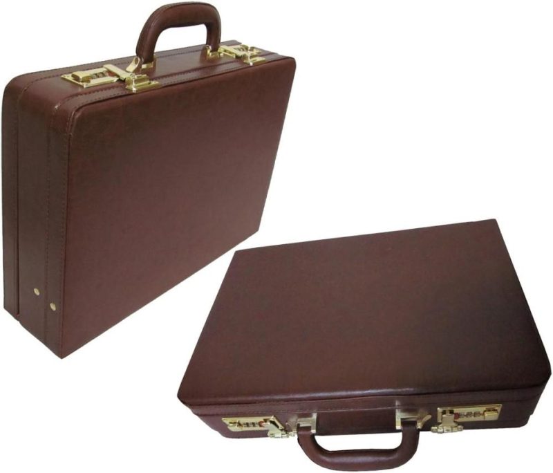 Briefcases | Expandable Executive Faux Leather Attache Case (#2893-89) Briefcases Briefcases