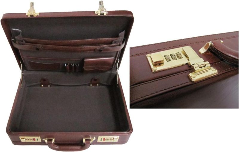 Briefcases | Expandable Executive Faux Leather Attache Case (#2893-89) Briefcases Briefcases