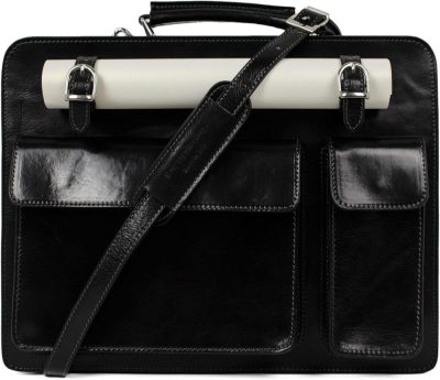 Briefcases | Leather Briefcase – Classy Leather Bag For Men – Business Briefcase – Vintage Briefcase Made In Italy Briefcases Black