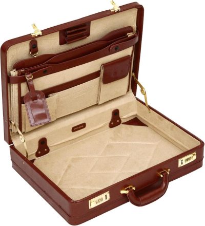 Briefcases | Luxury Leather Executive Case Attache Briefcase Expander Business Bag Briefcases Briefcases