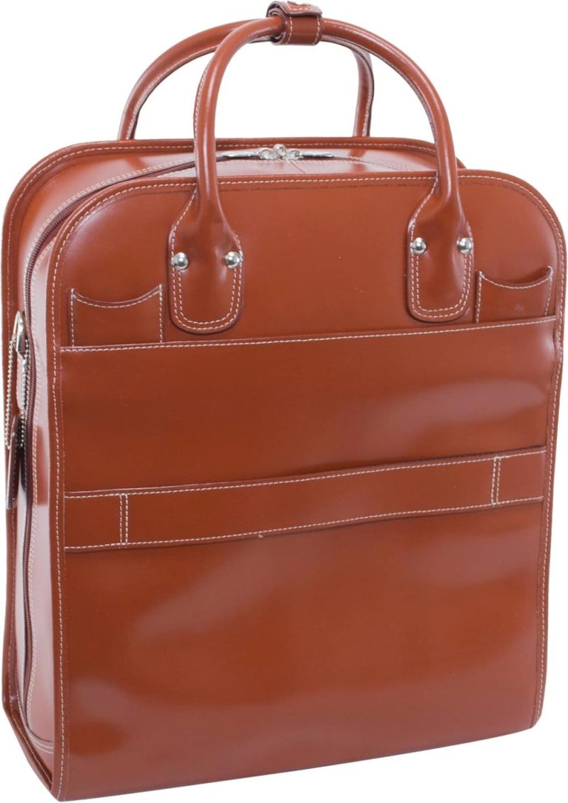 Briefcases | Mcklein La Grange W Series Laptop Rolling Briefcase, Brown Genuine Leather (96494) Briefcases Briefcases