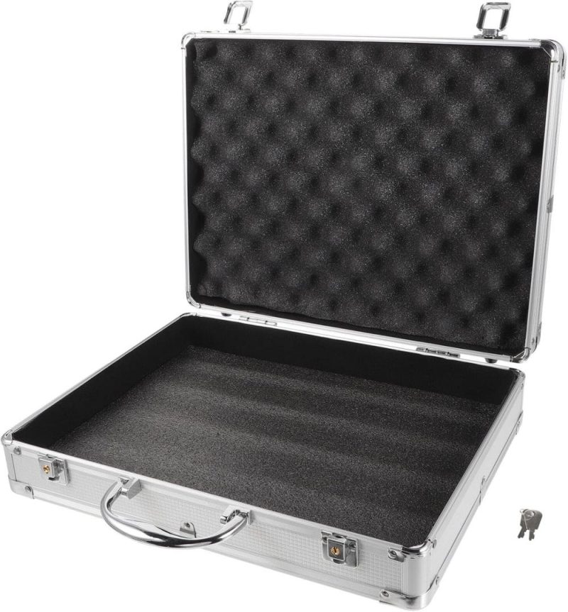 Briefcases | Silver Aluminum Briefcase With Lock, Aluminum Briefcase For Men Or Women, Metal Hard Case With Foam For Travelers Luggage Craftsman Travel Cash (14.54 X 11.2 X 3.54Inch) Briefcases Briefcases