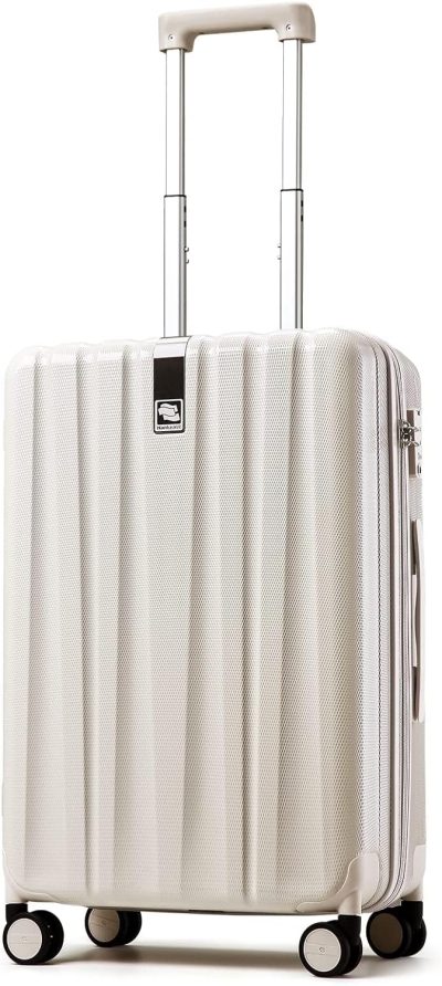 Carry-On Luggage | 20 Inch Carry On Luggage 22X14X9 Airline Approved Lightweight Pc Hard Shell Suitcases With Wheels Tsa Luggage Rolling Suitcase Travel Luggage Bag For Weekender(Ivory White) Carry-On Luggage Carry-On Luggage