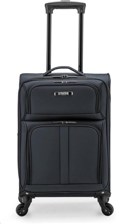 Carry-On Luggage | Anzio Softside Expandable Spinner Luggage, Dark Grey, Carry-On 22-Inch Carry-On Luggage Carry-On Luggage