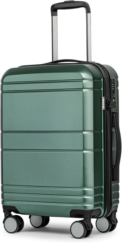 Carry-On Luggage | Carry On Luggage Hardshell Suitcase Pc+Abs With Spinner Wheels Tsa Lock 20 Inch Lightweight Luggage For Travel Green Carry-On Luggage Carry-On Luggage