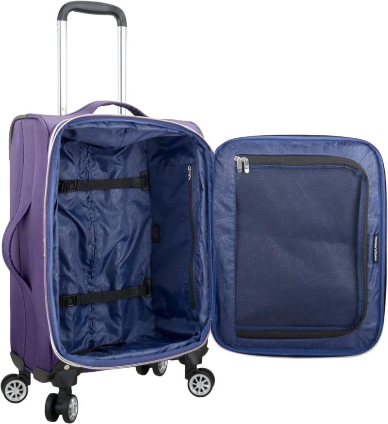 Carry-On Luggage | Lares Softside Expandable Luggage With Spinner Wheels, Purple, Carry-On 22-Inch Carry-On Luggage Carry-On Luggage