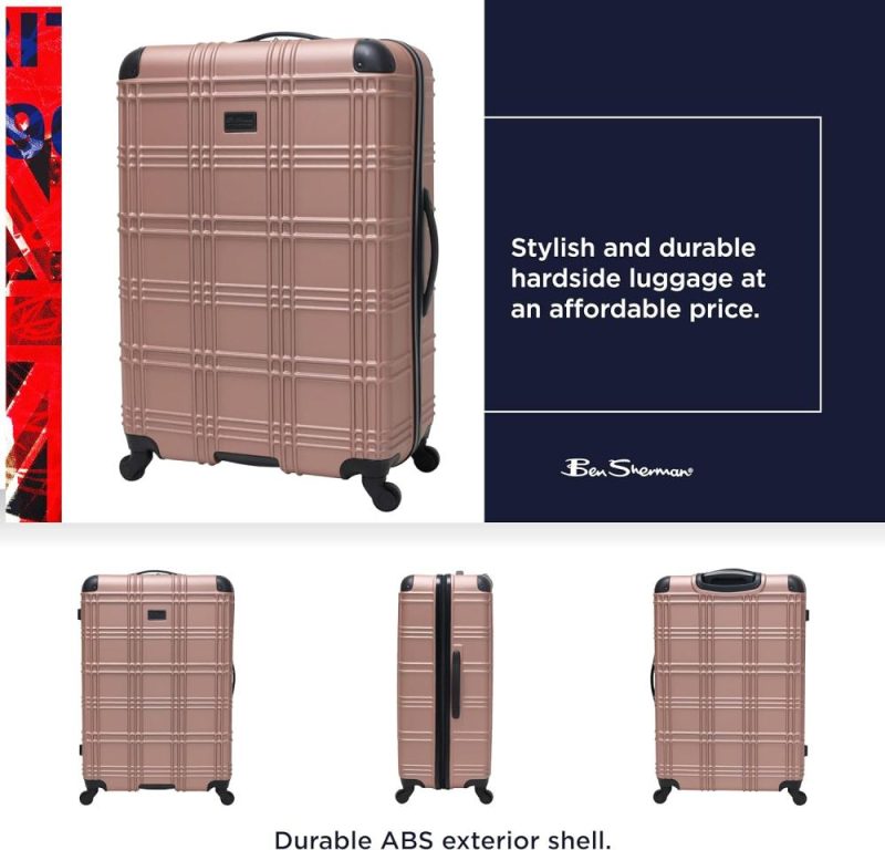 Carry-On Luggage | Nottingham Lightweight Hardside 4-Wheel Spinner Travel Luggage, Rose Gold, 28-Inch Checked Carry-On Luggage Carry-On Luggage