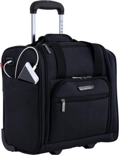 Carry-On Luggage | Tprc Smart Under Seat Carry-On Luggage With Usb Charging Port, Black, Underseater 15-Inch Carry-On Luggage Black