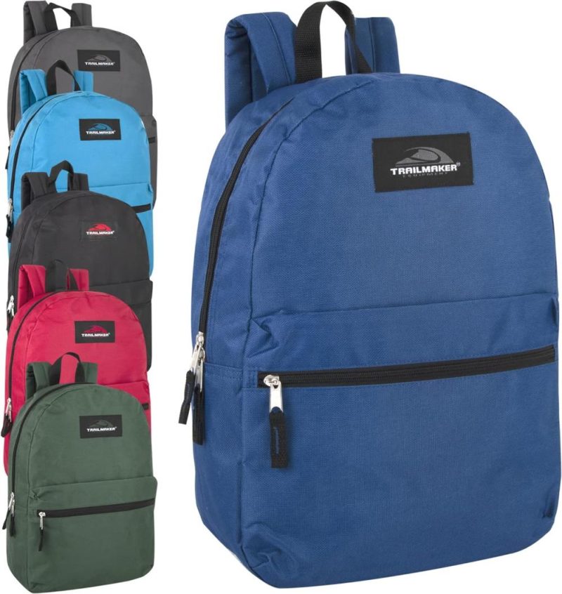 Casual Daypack Backpacks | 24 Pack Classic Backpacks In Bulk Wholesale Back Packs For Boys And Girls (Assorted 6 Color Pack) Backpacks Assorted 6 Color Pack