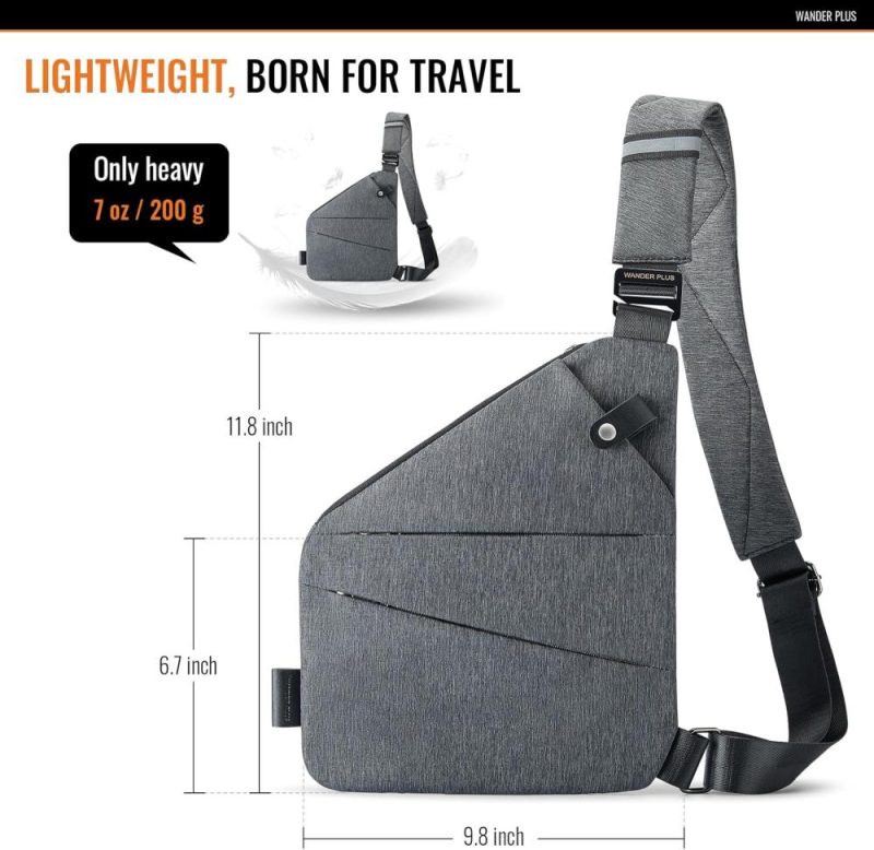 Casual Daypack Backpacks | Anti Theft Crossbody Bag, Sling Chest Bags For Women Men, Shoulder Bag Anti-Theft Design For Travel, Sport, Work Backpacks Casual Daypack Backpacks