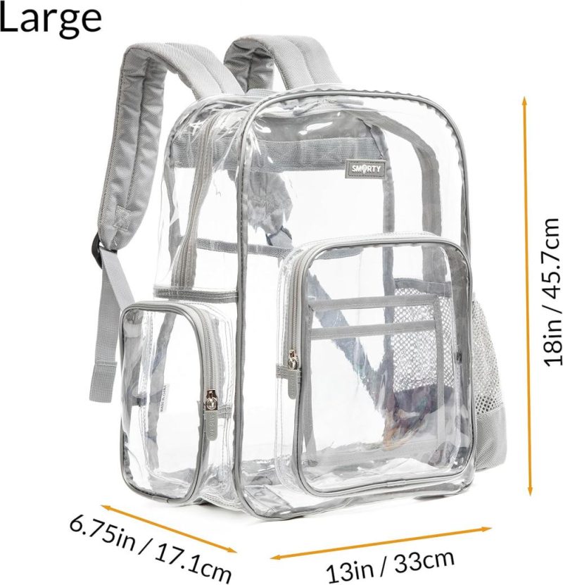 Casual Daypack Backpacks | Clear Bag Heavy Duty Backpack Durable Transparent See Through Bag Backpacks Casual Daypack Backpacks