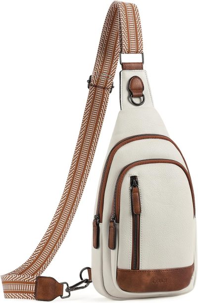 Casual Daypack Backpacks | Crossbody Bags For Women Cross Body Bag For Woman Sling Bag For Women Crossbody Bag Leather Sling Backpack Travel Backpacks 0-0 Beige With Brown