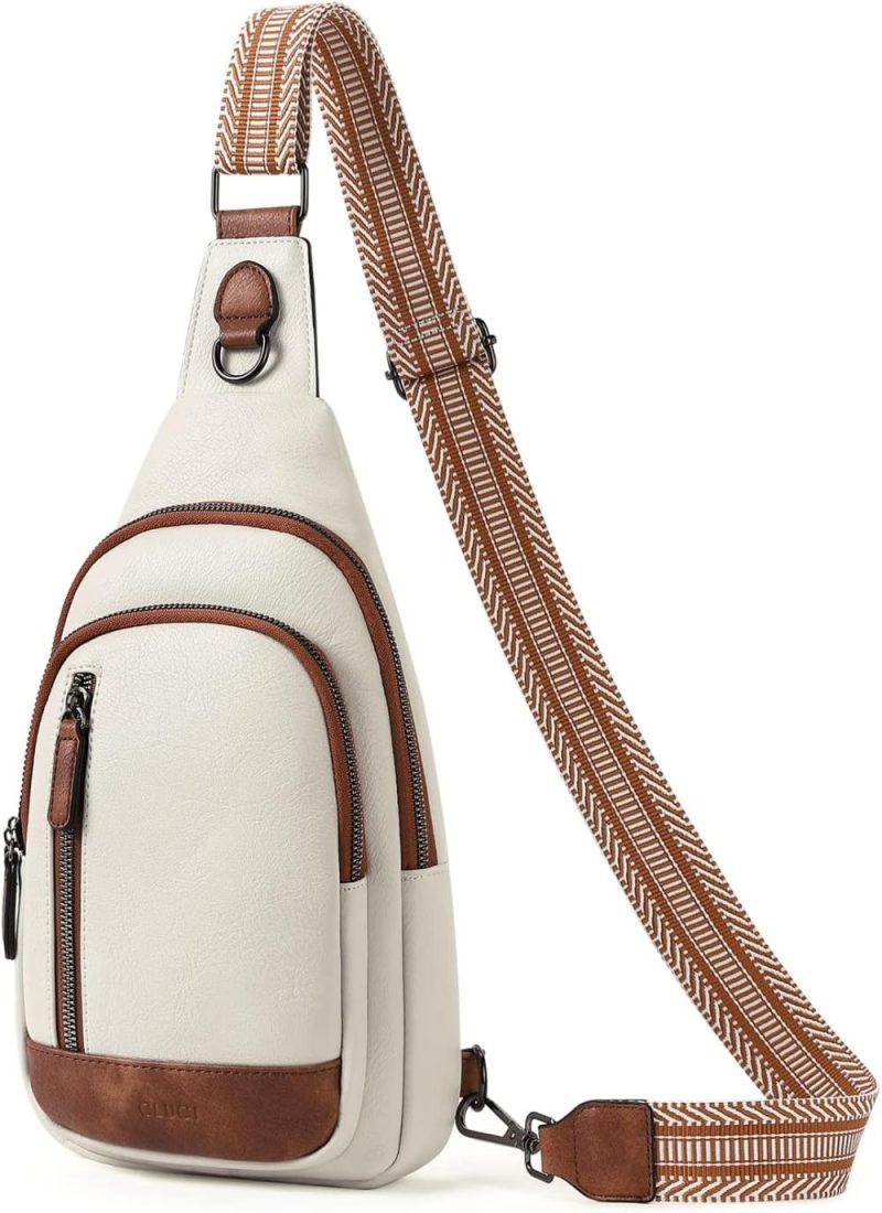 Casual Daypack Backpacks | Crossbody Bags For Women Cross Body Bag For Woman Sling Bag For Women Crossbody Bag Leather Sling Backpack Travel Backpacks 0-0 Beige With Brown