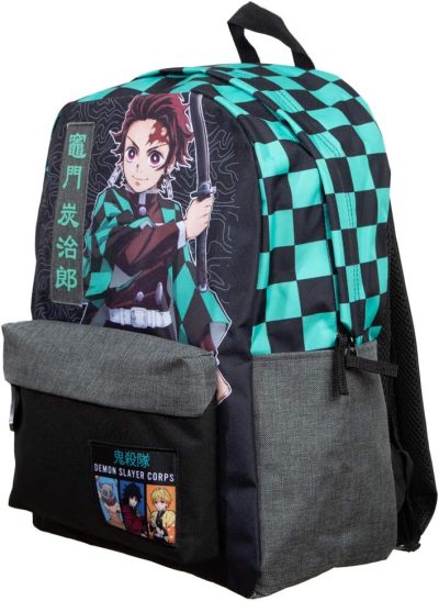 Casual Daypack Backpacks | Demon Slayer Tanjiro Checkered Backpack Backpacks Casual Daypack Backpacks