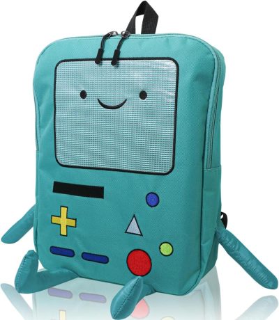 Casual Daypack Backpacks | Gkbsjy Adventure Time Anime 16 Inch Cute Cartoon Backpack Casual Travel Green Anime Bag Breathable Portable Lightweight Backpacks Casual Daypack Backpacks