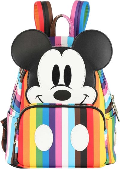 Casual Daypack Backpacks | Mickey Mouse Pride Backpack, Rainbow Flag Bag, Pride Bags For Lgbt Pride Month, Rainbow Striped Gifts & Accessories Backpacks Casual Daypack Backpacks