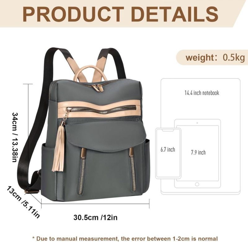 Casual Daypack Backpacks | Women’s Backpack Nylon Casual Daypack Shoulder Bag Travel Bag Casual Daypack Work Daily Backpacks Casual Daypack Backpacks