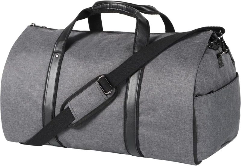 Garment Bags | Convertible Garment Bag With Shoulder Strap Carry On Garment Duffel Bag For Men Women – 2 In 1 Hanging Suit Coat Business Travel Bags Weekender Bag Garment Bags Dark Grey