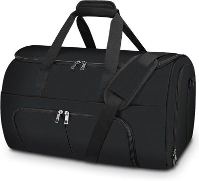 Garment Bags | Garment Duffle Bags For Travel,Convertible Carry On Garment Bag For Travel With Shoe Compartment,2 In 1 Hanging Suitcase Suit Travel Business Bags For Men Women,Black Garment Bags Black