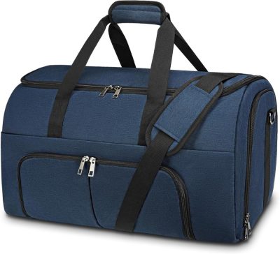 Garment Bags | Garment Duffle Bags For Travel,Convertible Carry On Garment Bag For Travel With Shoe Compartment,2 In 1 Hanging Suitcase Suit Travel Business Bags For Men Women,Navy Garment Bags Blue