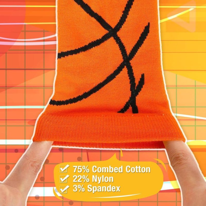 Gym Drawstring Bags | 12 Sets Basketball Party Favor Gift Sport Socks Basketball Drawstring Bags Basketball Stickers Bracelets For Boys Girls Gym Bags Gym Drawstring Bags