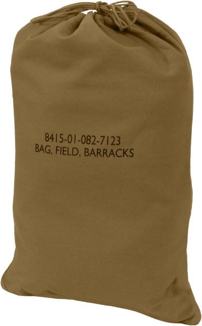 Gym Drawstring Bags | Canvas Barracks Bag – Multi-Functional Cotton Canvas Bag – Great For The Gym, Travel, Laundry, And More – Coyote Brown – 18" X 27" Gym Bags Gym Drawstring Bags