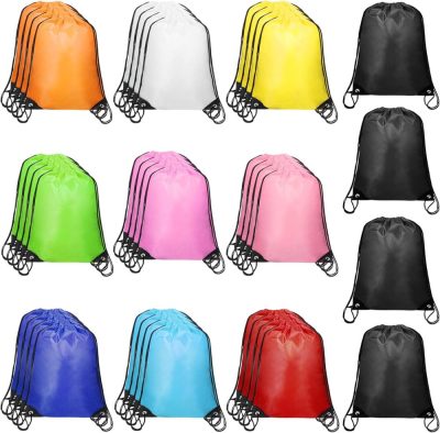 Gym Drawstring Bags | Drawstring Backpack Bulk, Drawstring Bag Cinch Sack Drawstring Backpacks, Nylon Gym Sports Bag For Events Party Favors (40Pcs 10 Colors) Gym Bags Gym Drawstring Bags