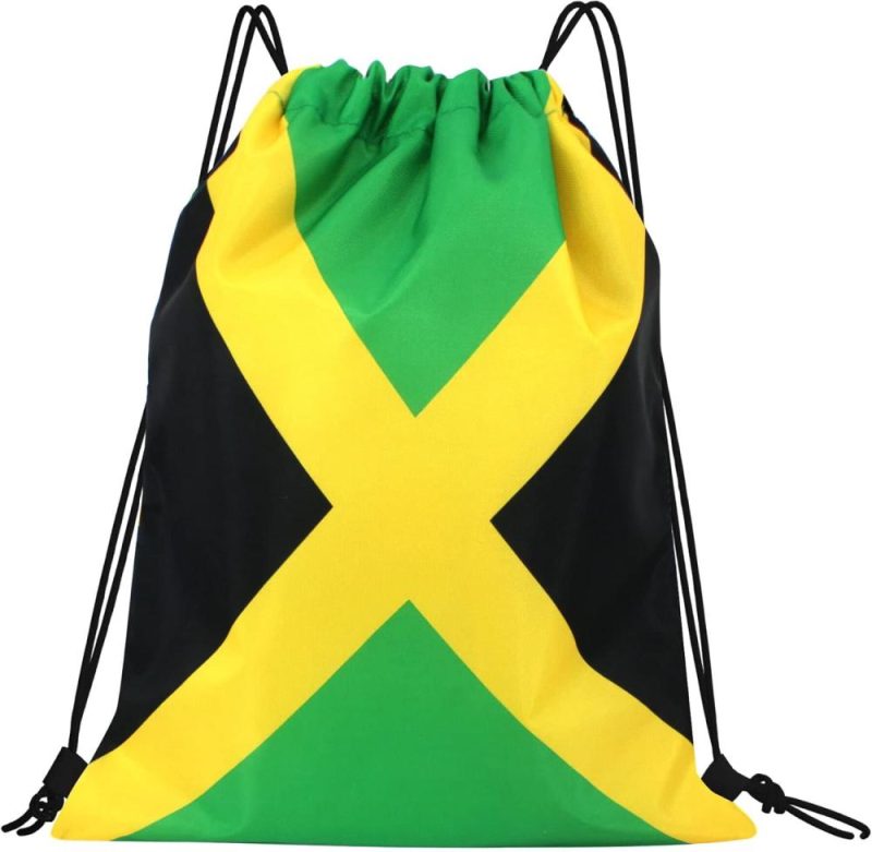 Gym Drawstring Bags | Man And Women 5Pcs Drawstring Backpack Waterproof Gym Sports Trave String Bag Cheer Bag Jamaican Afro Rasta（Jamaican 5Pcs ） Gym Bags Gym Drawstring Bags