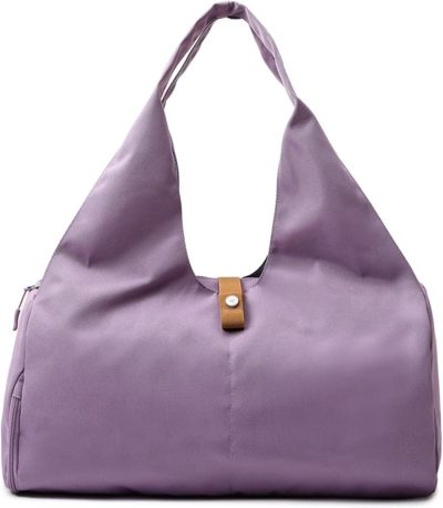 Gym Tote Bags | Amviks Yoga Gym Bags For Women Sport Duffle Workout Bags With Shoes Compartment And Yoga Mat Holder Large Fitness Bags (Grey) (Color : Purple) Gym Bags Gym Tote Bags