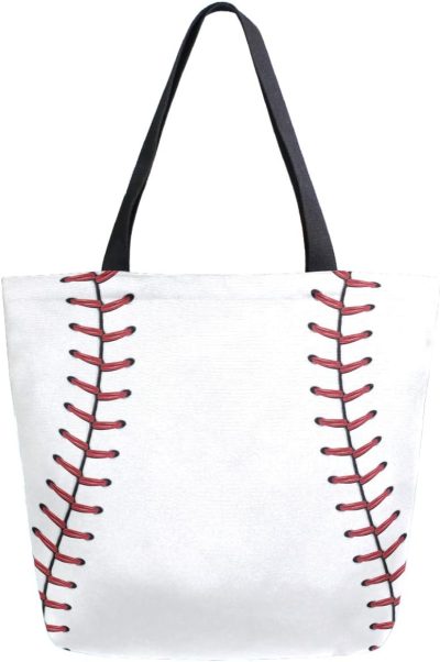 Gym Tote Bags | Chic Fashion Pattern Printed Extra Large Shoulder Tote Bag For Beach Travel Weekender Gym Grocery Shopping Gym Bags Baseball Lace