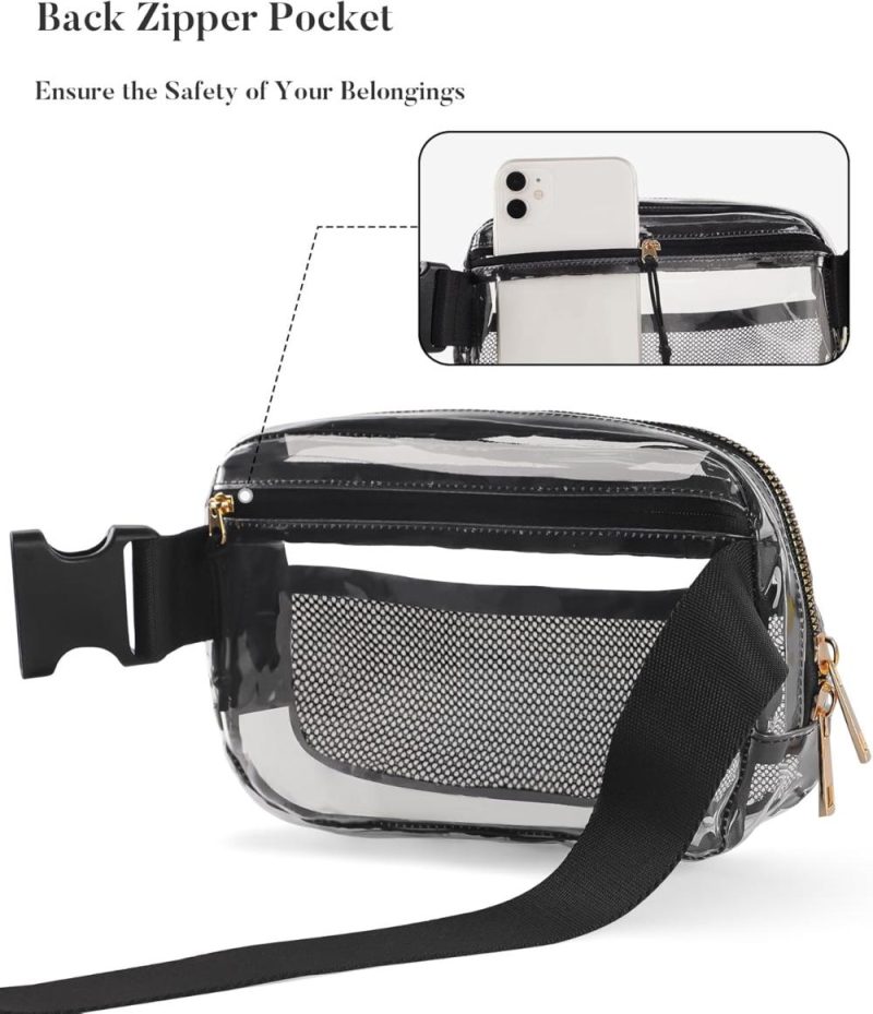 Gym Tote Bags | Clear Fanny Pack Stadium Approved, Clear Belt Bag Waterproof Waist Bag For Concerts Sports Event Workout Brown… Gym Bags Gym Tote Bags