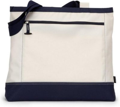 Gym Tote Bags | Gemline G1510 Utility Tote Natural/Navy One Size Gym Bags Gym Tote Bags