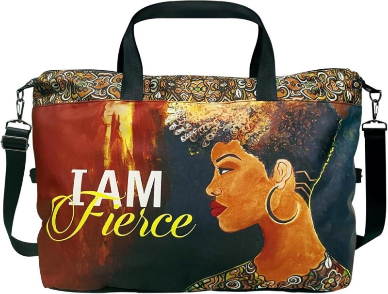 Gym Tote Bags | Gym Bag For African American Women, Duffle Bag For Sports Travel, Shoulder Strap Gym Bags Gym Tote Bags