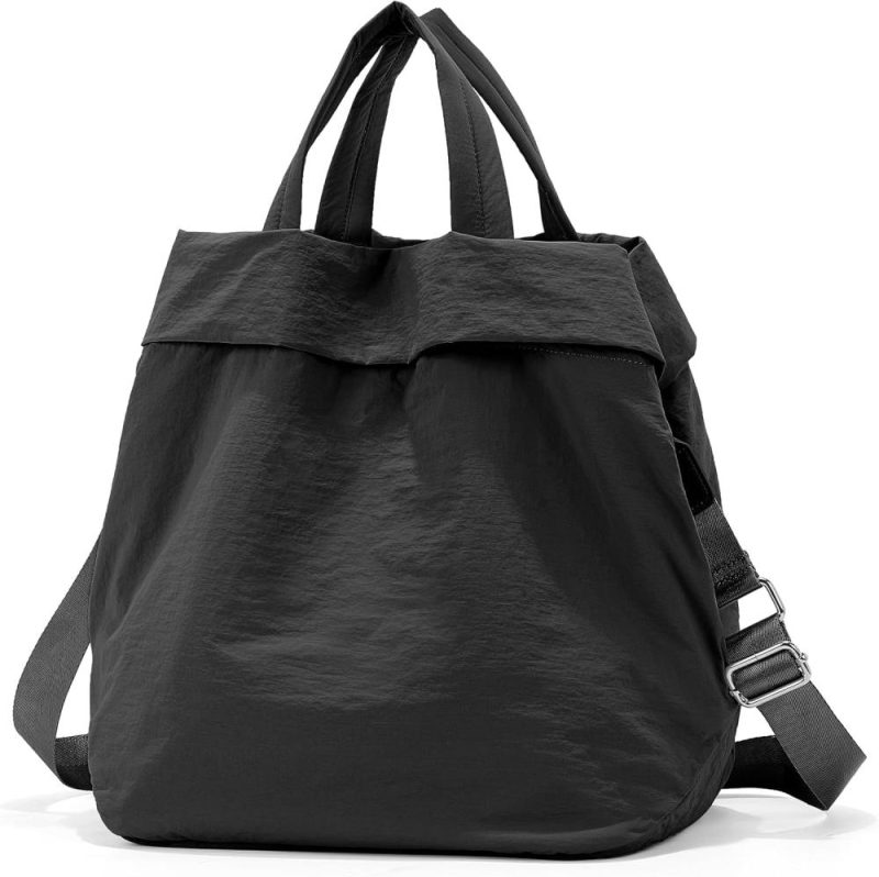 Gym Tote Bags | Gym Bag For Women Small Tote Bag Crossbody Bags For Women Gym Bag Waterproof Lightweight Shoulder Bag Gym Bags Black