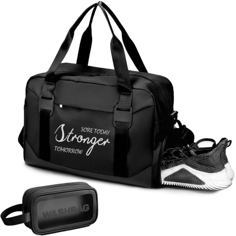 Gym Tote Bags | Gym Bag For Women, Travel Duffel Bag, Gym Bag With Shoe Compartment & Wet Pocket, Toiletry Bag, Sports Gym Tote Bags Carry On Weekend Overnight, Tote Bag For Travel, Workout, Sport Gym Bags Gym Tote Bags