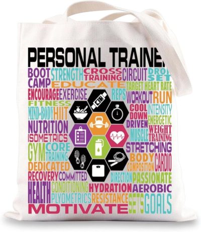 Gym Tote Bags | Personal Trainer Tote Bag Personal Trainer Gifts Fitness Instructor Shoulder Bag Fitness Trainer Gifts Gym Bags Gym Tote Bags