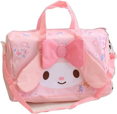 Gym Tote Bags | Roffatide Anime Melody Travel Duffle Bag Gym Tote Bags Foldable Travel Duffle Bag Overnight Bag Luggage Bag With Trolley Sleeve Pink Gym Bags Gym Tote Bags