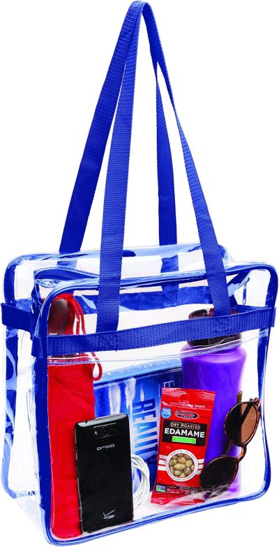 Gym Tote Bags | [Set Of 2] Clear Bag Stadium Approved With Handles And Zipper – 12 Inch X 12 Inch X 6 Inch Gym Bags Gym Tote Bags