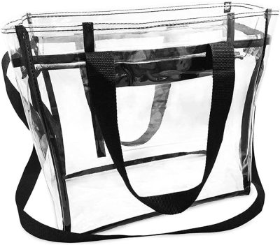 Gym Tote Bags | Sport Clear Bag Zippered Top Shoulder Bag Purse For Work, School, Travel, Beach, Sports Games And Concerts Gym Bags Gym Tote Bags