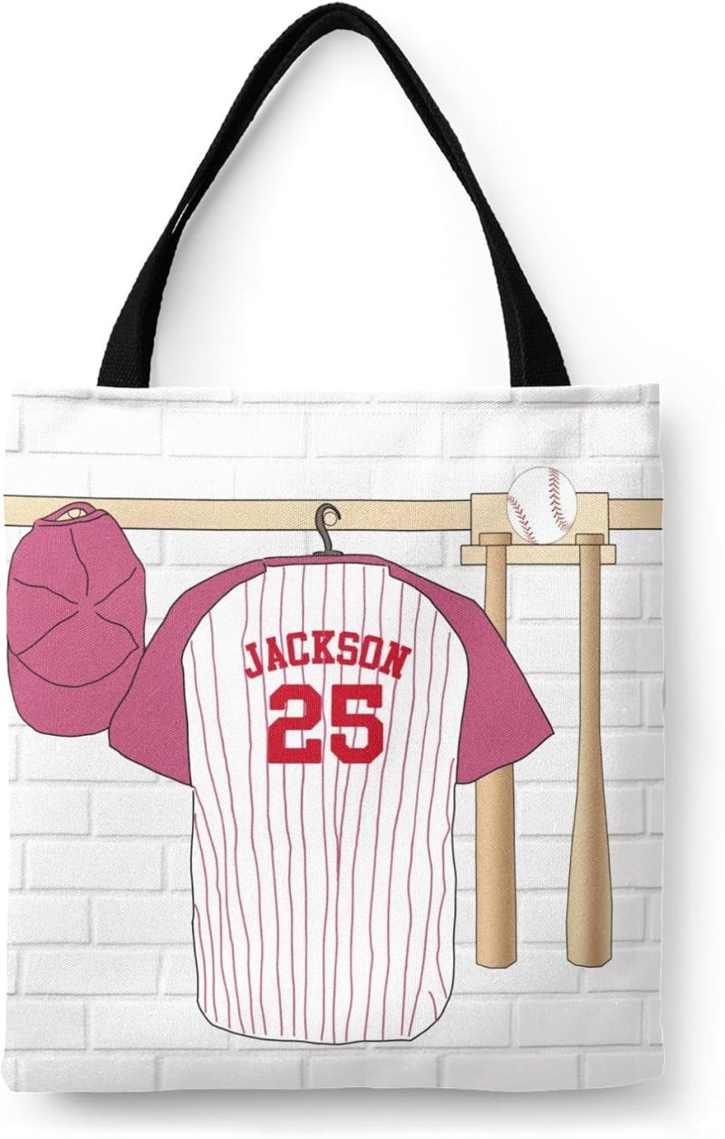 Gym Tote Bags | Sport Jersey Baseball Number Mint Canvas Tote Bag Reusable Grocery Shopping Bags Shoulder Bag Book Tote Gym Bags Gym Tote Bags