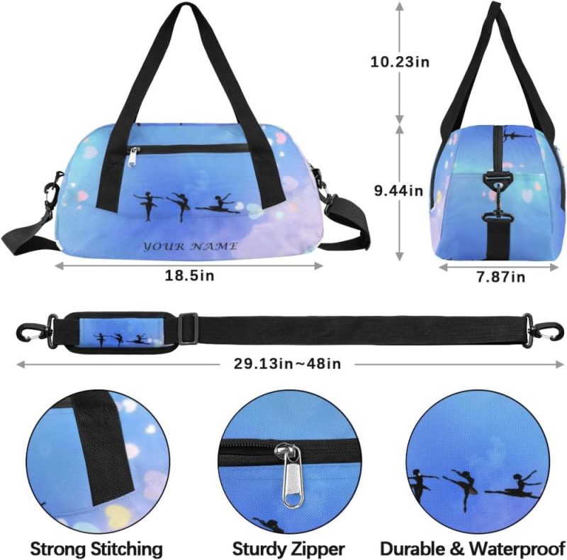 Gym Tote Bags | Tavisto Dance Bag For Women, Cheerful Cheer Bag, Roomy Women’S Gym Bag, Durable Football Bag, Convenient Gym Bag With Yoga Mat Holder Gym Bags Gym Tote Bags