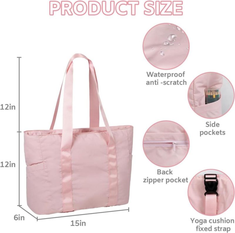 Gym Tote Bags | Tote Bag With Zipper For Women, Gym Tote Bag, Yoga Mat Bag With Yoga Mat Buckle, Travel Tote Bag For Work Gym Bags Gym Tote Bags