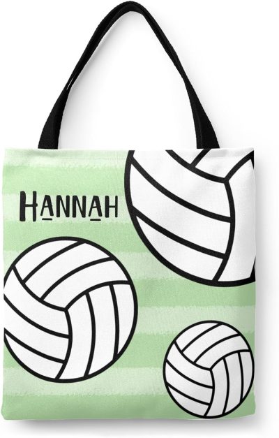 Gym Tote Bags | Volleyball Sport Striped Grepe Tote Bag Aesthetic Reusable Grocery Shopping Bags Shoulder Bag Book Tote Gifts Gym Bags Gym Tote Bags