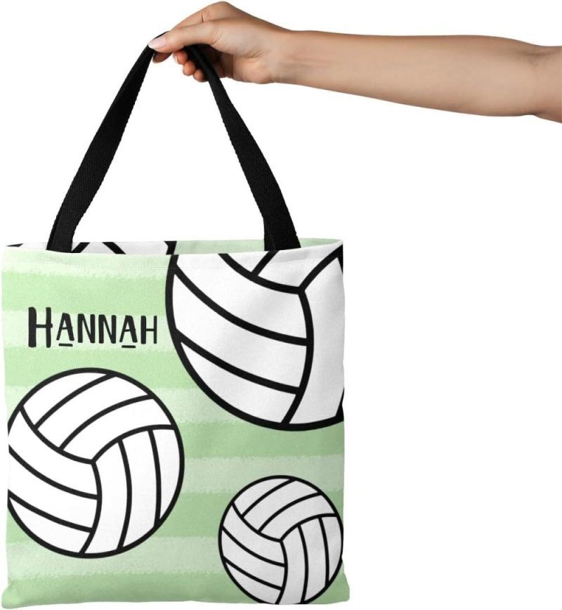 Gym Tote Bags | Volleyball Sport Striped Grepe Tote Bag Aesthetic Reusable Grocery Shopping Bags Shoulder Bag Book Tote Gifts Gym Bags Gym Tote Bags