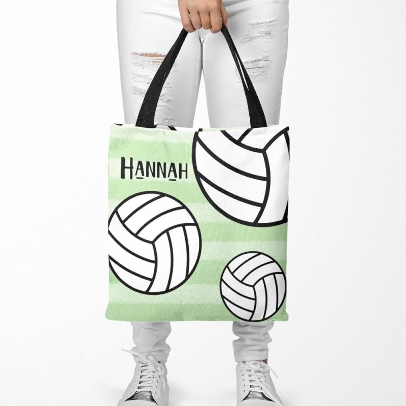 Gym Tote Bags | Volleyball Sport Striped Grepe Tote Bag Aesthetic Reusable Grocery Shopping Bags Shoulder Bag Book Tote Gifts Gym Bags Gym Tote Bags