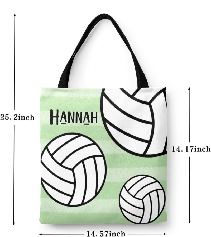 Gym Tote Bags | Volleyball Sport Striped Grepe Tote Bag Aesthetic Reusable Grocery Shopping Bags Shoulder Bag Book Tote Gifts Gym Bags Gym Tote Bags