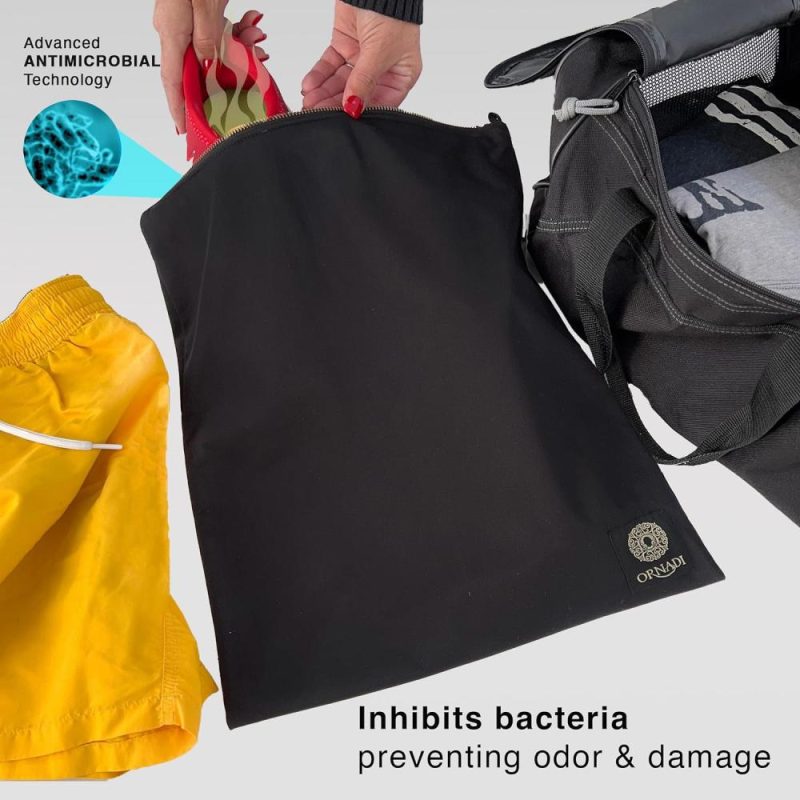 Gym Tote Bags | Wet Gym Clothes Bag Waterproof Antimicrobial Sack Inhibits Bacteria & Odor From Dirty Laundry, Swimsuits, Sweaty Shoes For Smell Proof Travel 14 X 17.5 Made In Usa Gym Bags Gym Tote Bags