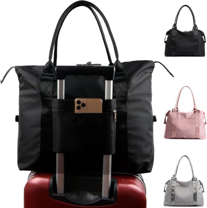 Gym Tote Bags | Women Tote Bag Travel Duffel Bag Carry On Luggage Bag Sports Gym Bag Gym Bags Black