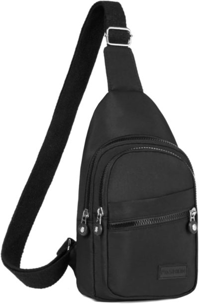 Hiking Daypacks | Small Sling Backpack Cross Body Bag For Women, Sling Bag Fanny Pack Crossbody Bags For Outdoors Hiking Traveling – Black Backpacks A-black