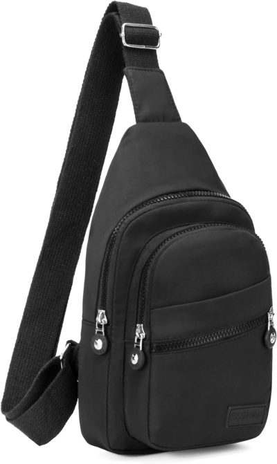 Hiking Daypacks | Small Sling Backpack Crossbody Sling Bag, Chest Bag Daypack Fanny Pack Cross Body Bag For Outdoors Hiking Traveling Backpacks Black